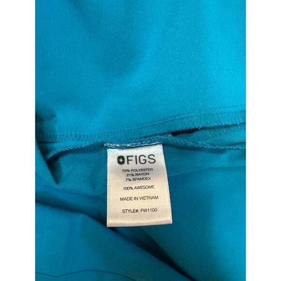 Figs Casma Three-Pocket Scrub Top (TEAL) - Picture 5 of 5